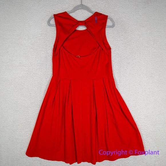 Hutch Anthropologie Bow Back Tomato Red Dress, XXL - Picture 7 of 12